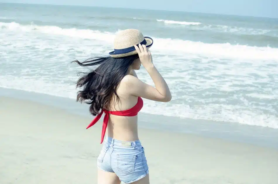 beach, young, nature