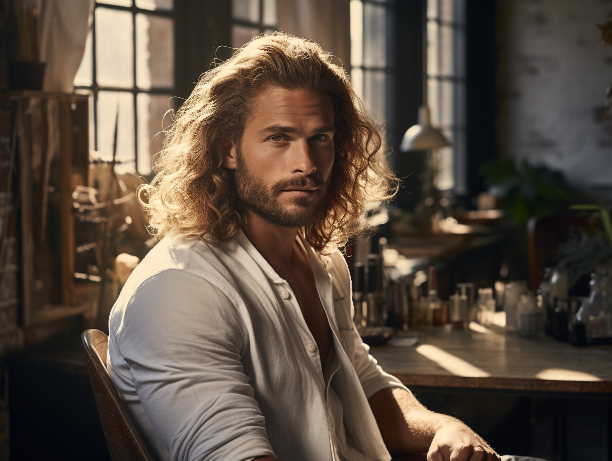 boucler cheveux masculins